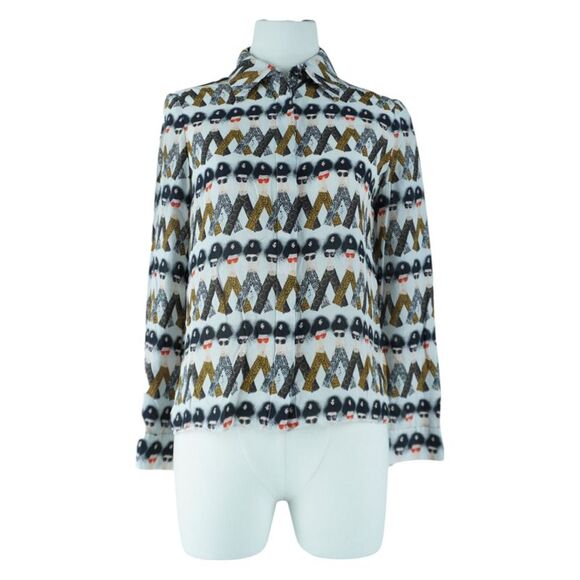 Alice + Olivia Tops - ALICE & OLIVIA Pattern Printed Shirt